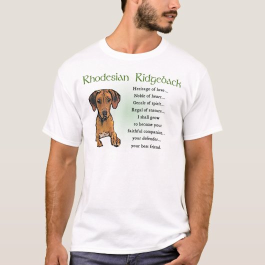 Ridgeback Rhodesian Gifts T-shirt (Voorkant)