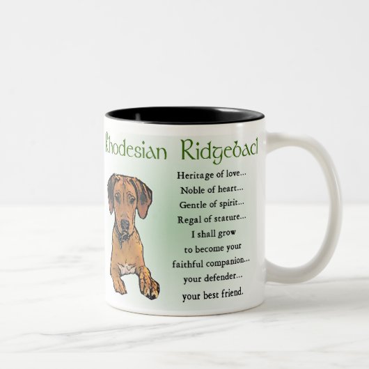 Ridgeback Rhodesian Gifts Tweekleurige Koffiemok (Rechts)