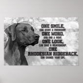 Ridgeback Rhodesian Quottes Poster (Voorkant)