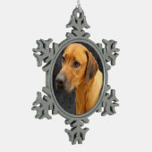Ridgeback Tin Sneeuwvlok Ornament (Links)