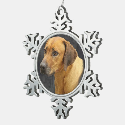 Ridgeback Tin Sneeuwvlok Ornament (Rechts)
