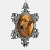 Ridgeback Tin Sneeuwvlok Ornament (Links)