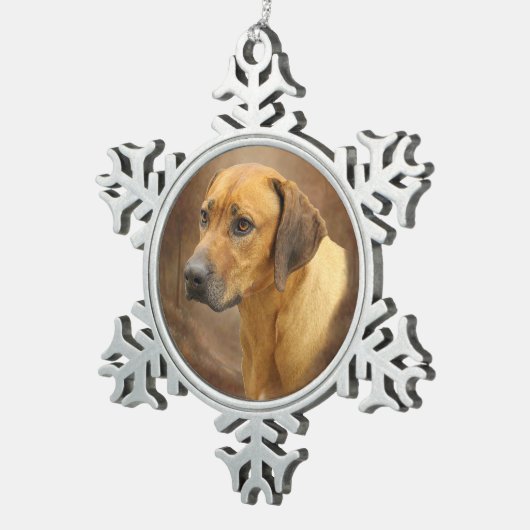 Ridgeback Tin Sneeuwvlok Ornament (Rechts)