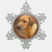 Ridgeback Tin Sneeuwvlok Ornament (Voorkant)