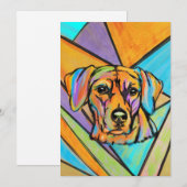 Ridgeback Waterverf Rhodezische Ridgeback Portret Feestdagenkaart (Voorkant / Achterkant)