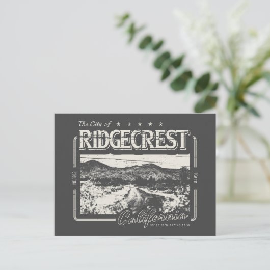 RIDGECREST KERN CALIFORNIA  BRIEFKAART (Staand voorkant)
