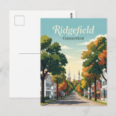 Ridgefield Connecticut Briefkaart (Voorkant / Achterkant)