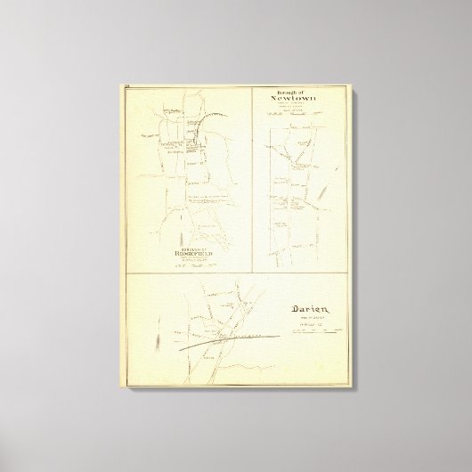 Ridgefield, Newton, Darien Canvas Afdruk (Voorkant)