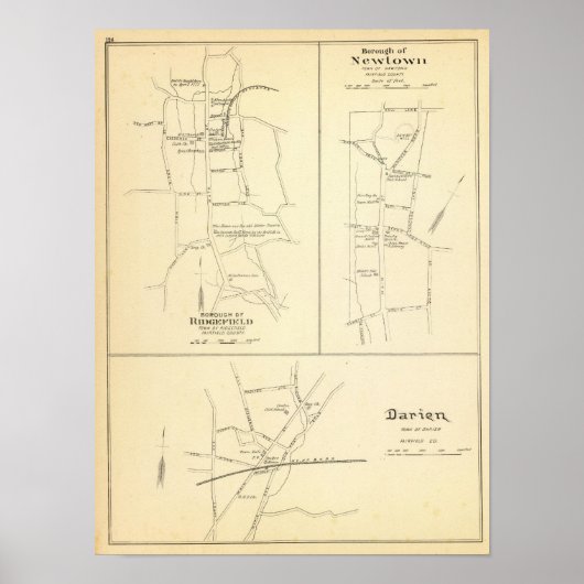 Ridgefield, Newton, Darien Poster (Voorkant)