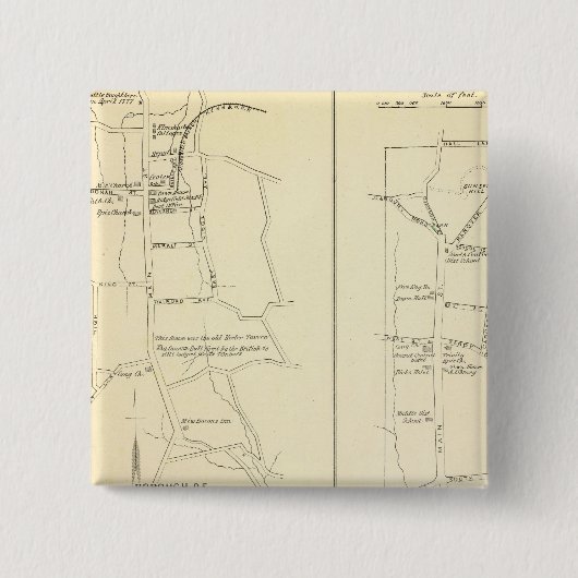 Ridgefield, Newton, Darien Vierkante Button 5,1 Cm (Voorkant)