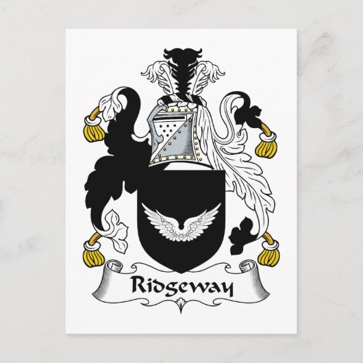 Ridgeway Family Crest Briefkaart (Voorkant)
