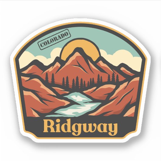 Ridgway, Colorado Sticker (Voorkant)