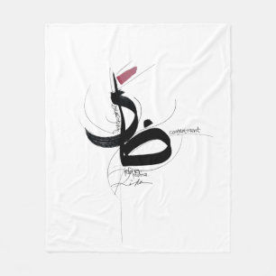 RIDHA (Aanvaarding) Japandi Minimalistische Kunst Fleece Deken