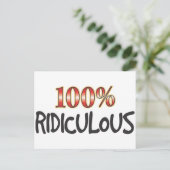 Ridiculeus 100 procent. briefkaart (Staand voorkant)