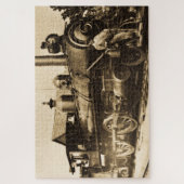 Ridin' dat treinpersoneel voor  spoorwegen legpuzzel (Verticaal)