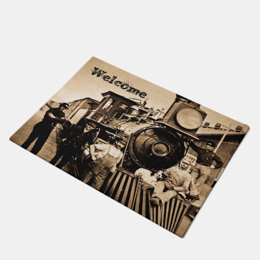 Ridin' dat treinpersoneel voor  treinen deurmat (Schuin)