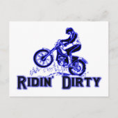 Ridin Dirty Dirt Bike Rider Briefkaart (Voorkant)