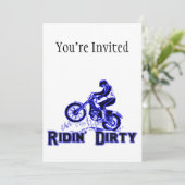 Ridin Dirty Dirt Bike Rider Kaart (Staand voorkant)