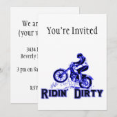 Ridin Dirty Dirt Bike Rider Kaart (Voorkant / Achterkant)