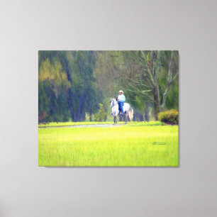 Ridin' in de regen canvas afdruk