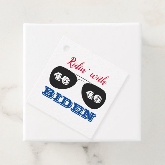 Ridin' met Biden 46 Aviator Sunbril Bedankjes Labels (In situ)