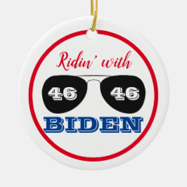 Ridin' met Biden 46 Aviator Sunbril Keramisch Ornament