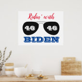 Ridin' met Biden 46 Aviator Sunbril Poster (Keuken)