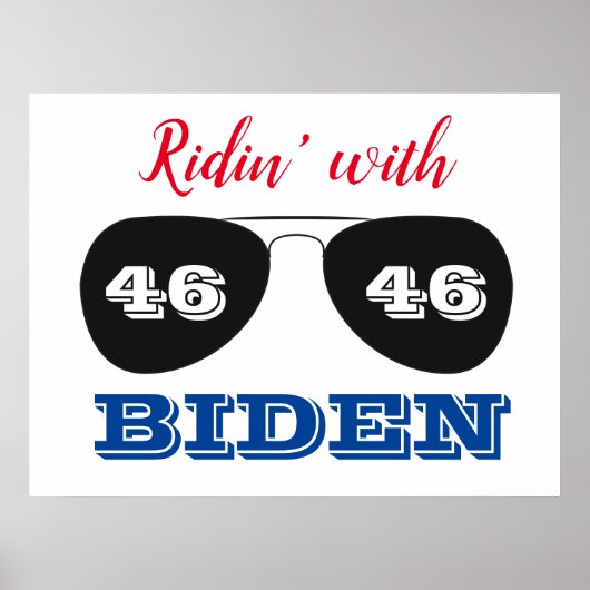 Ridin' met Biden 46 Aviator Sunbril Poster (Voorkant)