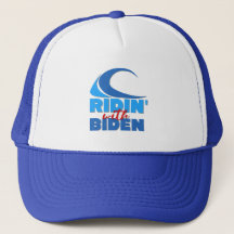 RIDIN' MET BIDEN Trucker Hat - Blauw & wit