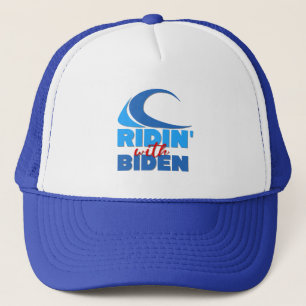 RIDIN' MET BIDEN Trucker Hat - Blauw & wit Trucker Pet