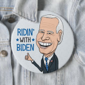 Ridin’ with Biden Joe Biden supporter Ronde Button 6,0 Cm (In situ)