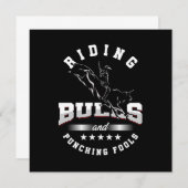 Riding Bulls straffen Fools Cowboy Land G Kaart (Voorkant / Achterkant)