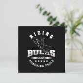 Riding Bulls straffen Fools Cowboy Land G Kaart (Staand voorkant)