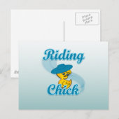 Riding Chick #3 Briefkaart (Voorkant / Achterkant)