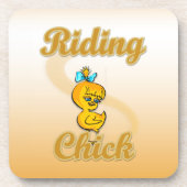 Riding Chick Bier Onderzetter (Voorkant)