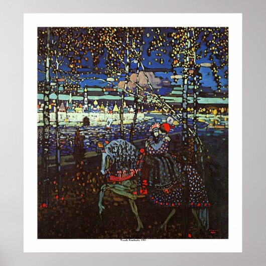 Riding Couple door Wassily Kandinsky Poster (Voorkant)
