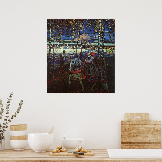 Riding Couple door Wassily Kandinsky Poster (Keuken)