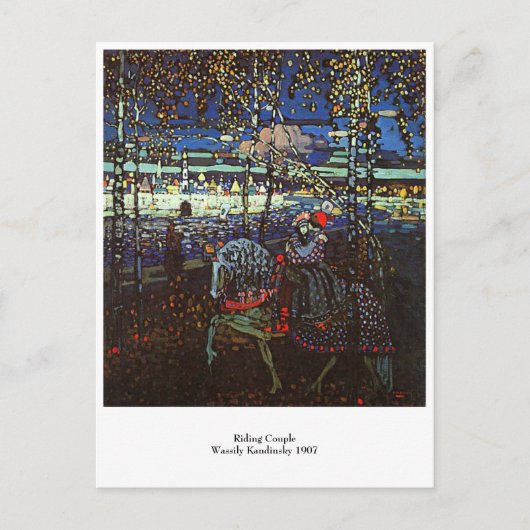 Riding Couple, Wassily Kandinsky 1907 Briefkaart (Voorkant)