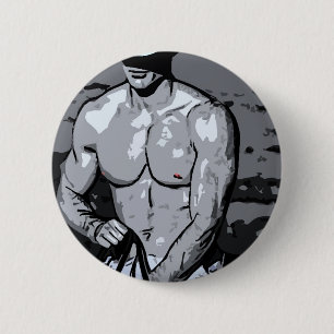 Riding Cowboy Ronde Button 5,7 Cm