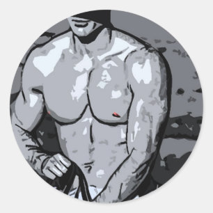 Riding Cowboy Ronde Sticker