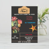 Riding Cowboy Westerne Cactus Verjaardag Kaart (Staand voorkant)