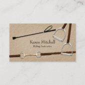 Riding Crop & Horse Tack Premium Equestrian Visitekaartje (Voorkant)