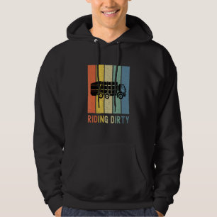Riding Dirty Garbage Truck Recycling Trash Kinder Hoodie