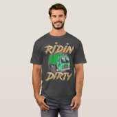 Riding Dirty Garbage Truck Sanitation T-shirt (Voorkant volledig)
