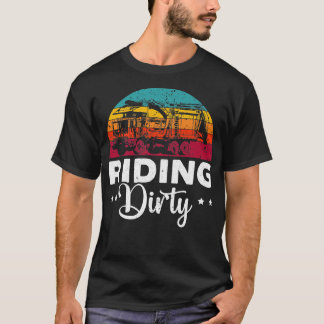 Riding Dirty Garbage Truck Trash Collector Recycli T-shirt