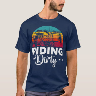 Riding Dirty Garbage Truck Trash Collector Recycli T-shirt