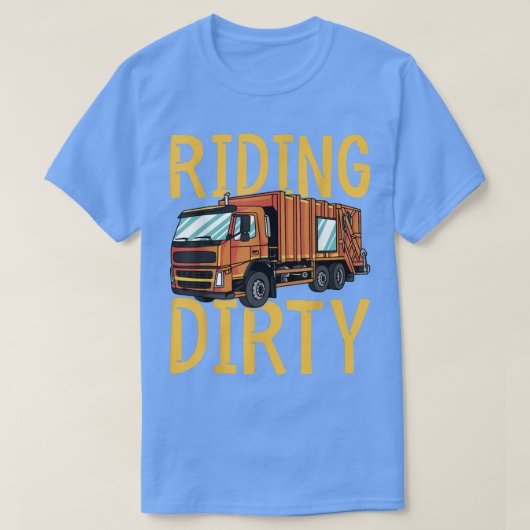 Riding Dirty - Trash Garbage Kids City Trash Truck T-shirt (Design voorkant)