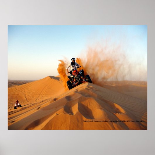 Riding door de woestijnen van Dubai Poster (Voorkant)