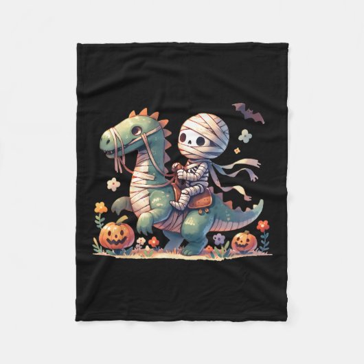 Riding Dragon Halloween Pumpkin Theme Kinder Boys  Fleece Deken (Voorkant)