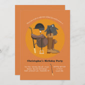 Riding Elements Equestrian Birthday Uitnodiging (Voorkant / Achterkant)